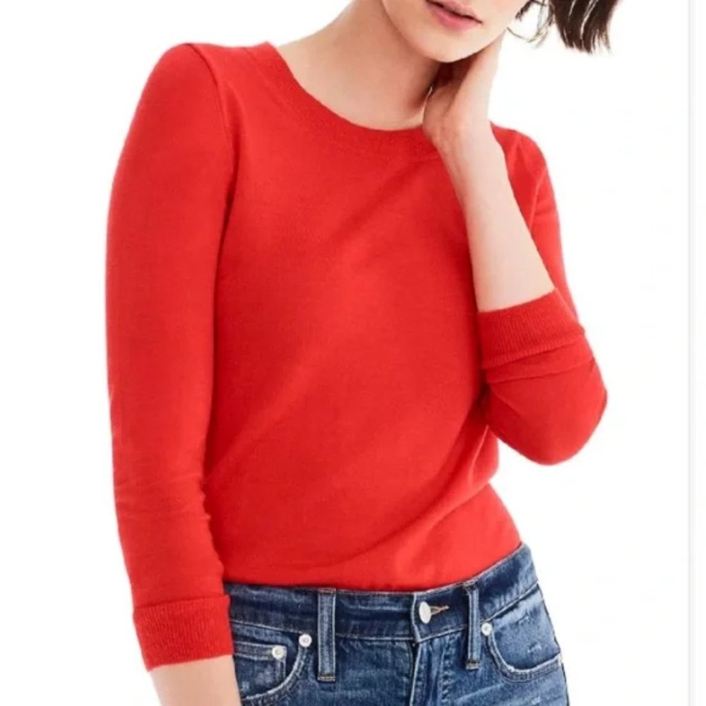 J.Crew Cotton and Wool Crew Neck Sweater